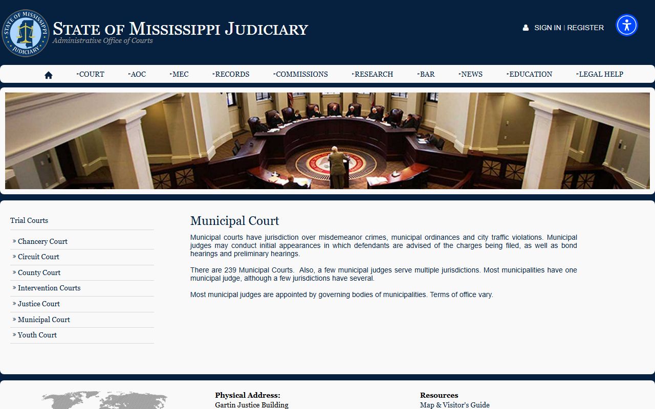 Webster County traffic guide to Municipal Court jurisdiction